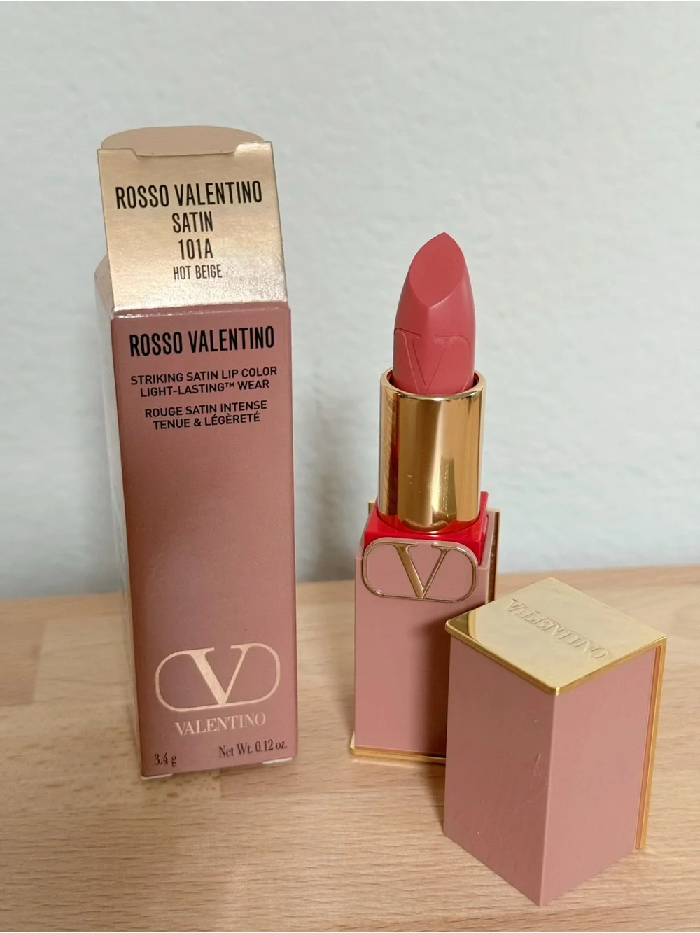 Valentino Satin Lipstick 101A Nude Pink